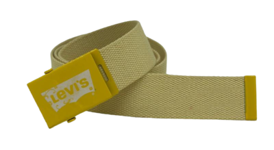 Levi's textilní unisex pásek – žlutý, 95 cm - 1