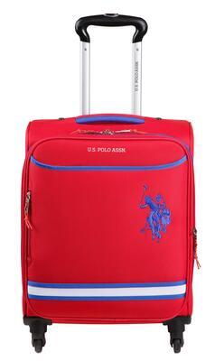 US POLO kabinový látkový kufr Match 4W red - 1