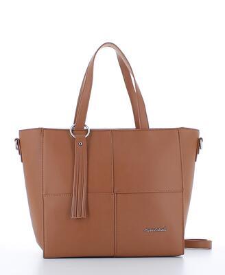 Marina Galanti shopping bag – kabelka s ozdobným střapcem hnědá - 1