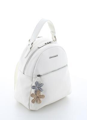 Marina Galanti	módní batoh Flower – bílá s dekorativními květy - 1