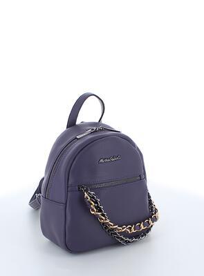Marina Galanti backpack Zoe – malý fashion batůžek s ozdobným řetízkem v tmavě fialové - 1