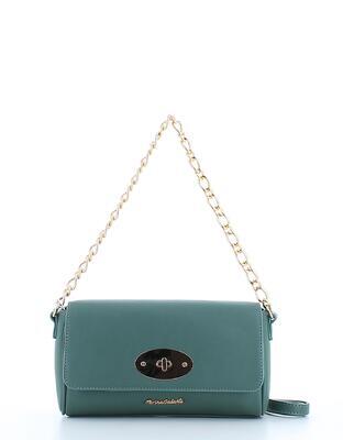 Marina Galanti small flap bag Mahulena – menší kabelka přes rameno s klopou v šalvějově zelené - 1