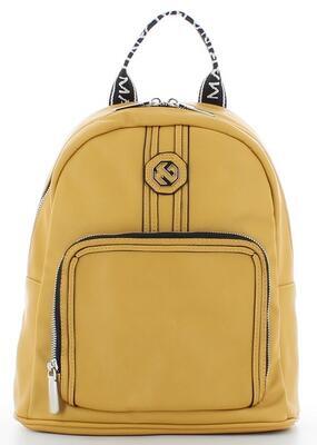 Módní koženkový batoh, Žlutá - 1