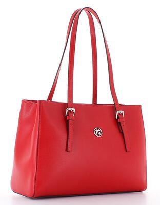 Luxusní kožená kabelka Marina Galanti "small shopping" - červená - 2