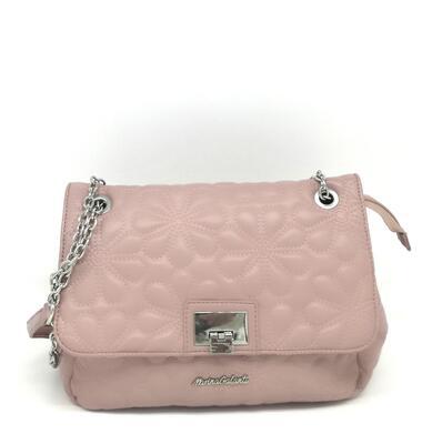 Marina Galanti flap bag – růžová kabelka s klopou s ozdobným prošíváním - 2