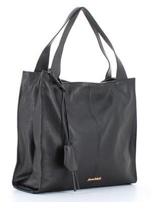 Jednoduchá luxusní kožená kabelka Marina Galanti - černá - 2