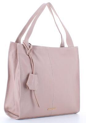 Jednoduchá luxusní kožená kabelka Marina Galanti - tělová barva - 2