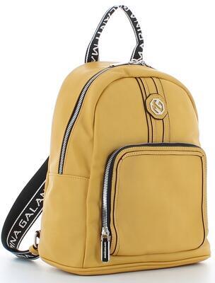 Módní koženkový batoh, Žlutá - 2