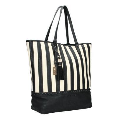 Sisley shopping bag Flora – black stripes - 2