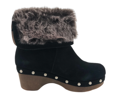 Lumberjack – kotníkové dámské boty na středně vysoké platformě s ozdobným kožíškem, 38 - 3