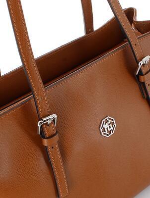 Luxusní kožená kabelka Marina Galanti "small shopping" - hnědá - 3