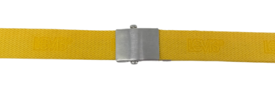 Levi's textilní úzký unisex pásek žlutý - 3