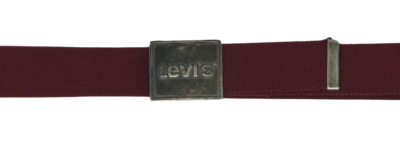 Levi's textilní široký unisex pásek – vínová barva - 3