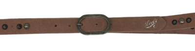 Levi's kožený dámský pásek s dekorativními cvočky - starorůžová, 95 cm - 3