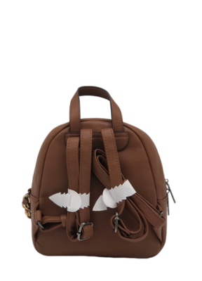 Marina Galanti backpack Zoe – malý fashion batůžek s ozdobným řetízkem v zemitě hnědé - 3