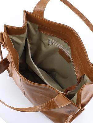 Jednoduchá luxusní kožená kabelka Marina Galanti - hnědá - 3