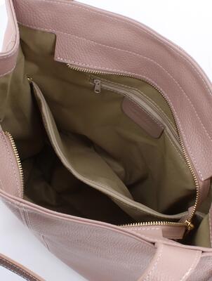 Jednoduchá luxusní kožená kabelka Marina Galanti - tělová barva - 3