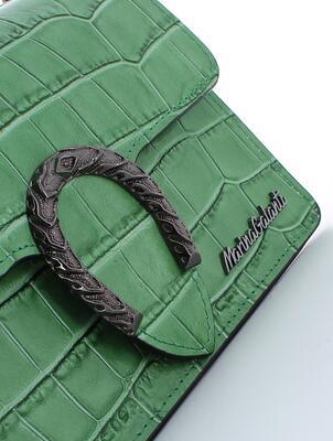 Marina Galanti - malá kožená kabelka s řetízkem přes rameno – imitace hadí kůže - 3