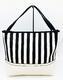 Sisley shopping bag Flora – off white stripes - 3/4