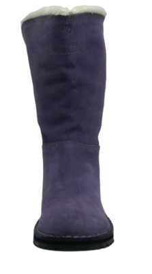 Lumberjack – středně vysoké dámské boty na nízké platformě s kožíškem ve fialové, 37 - 4