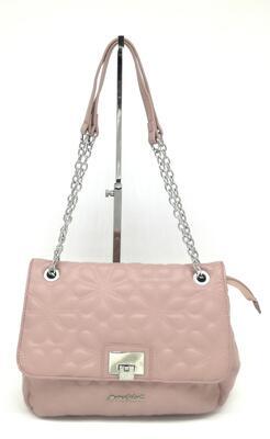 Marina Galanti flap bag – růžová kabelka s klopou s ozdobným prošíváním - 4