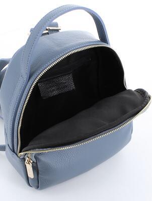 Módní kožený batoh - světle modrý - 4