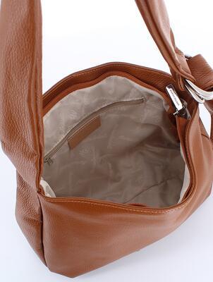 Marina Galanti - kožená kabelka přes rameno - hobo bag - hnědá - 4