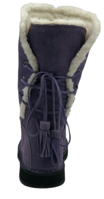 Lumberjack – středně vysoké dámské boty na nízké platformě s kožíškem ve fialové, 40 - 5